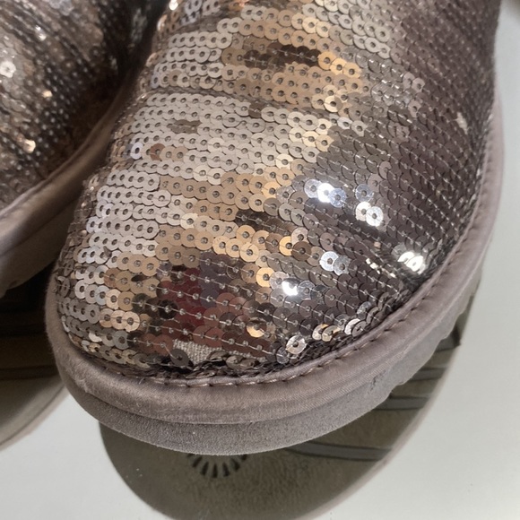 Ugg Australia silver metallic sparkly limited edition sequined boots - Picture 8 of 10